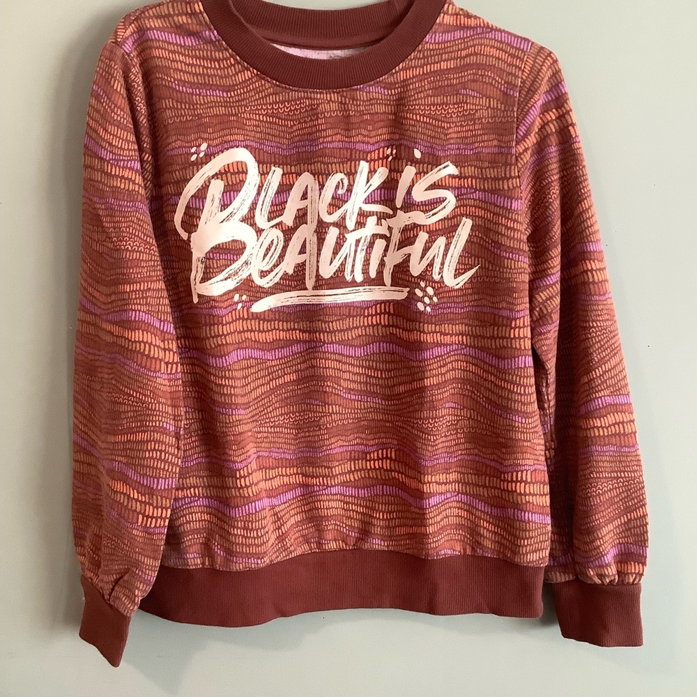 Black History Month “Black is Beautiful “ Lined Top Size S preowned